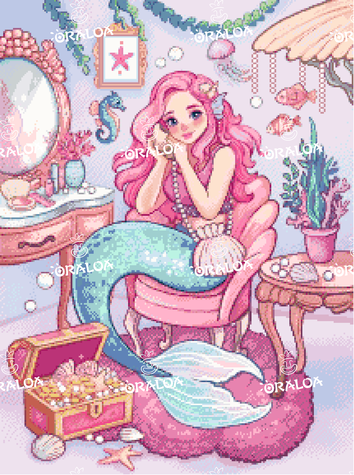 Ocean Room - Stamped Cross Stitch