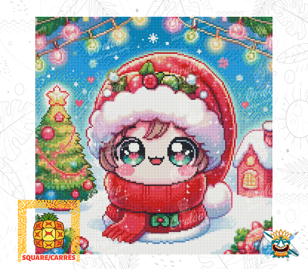 Exemple broderie diamant Cute Christmas - Oraloa Diamond Painting
