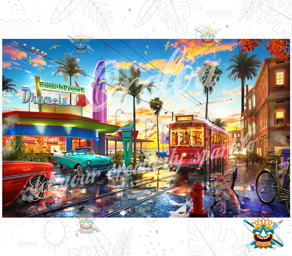 Drive In frente a la playa