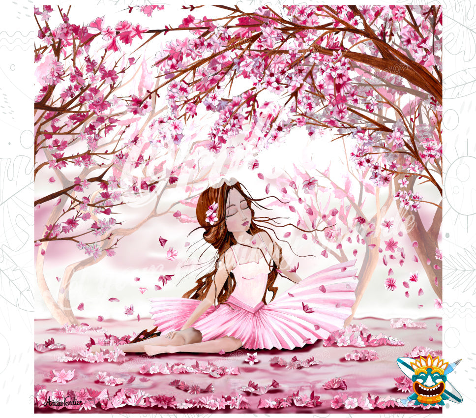 The Girl and the Cherry Blossoms - Oraloa Diamond Painting art therapy kit