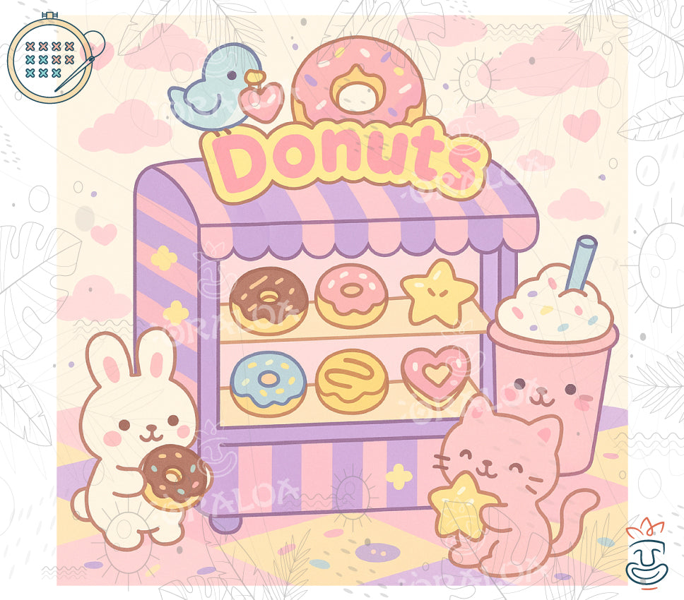 Donuts - Stamped Cross Stitch