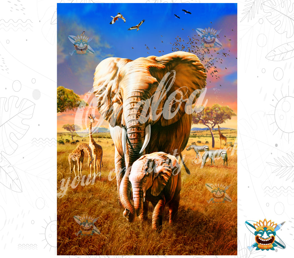 Oraloa Kit Diamond Painting Elephants - Relaxing diamond embroidery