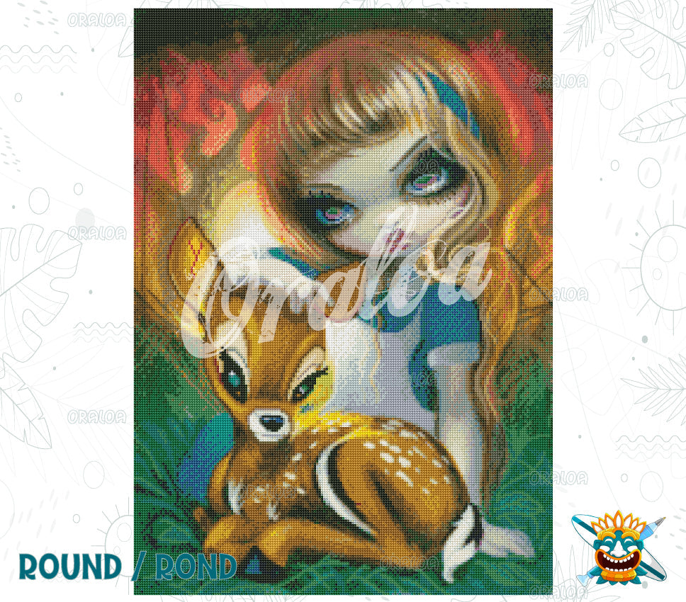 Preview kit Oraloa Diamond Painting Alice and the Fawn