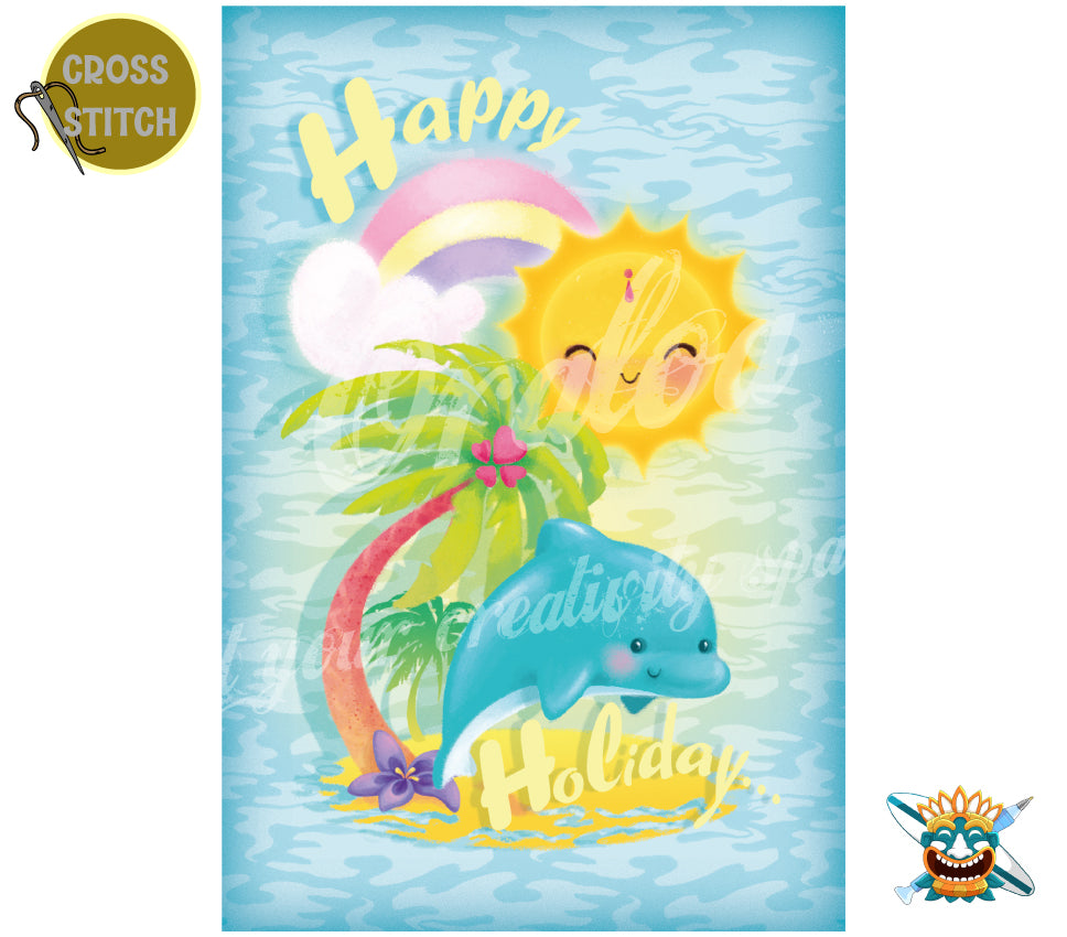 Happy Holidays - Stamped Cross Stitch