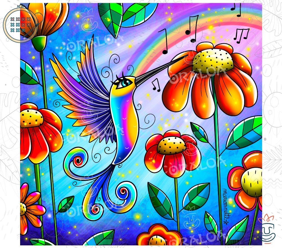 Pretty Hummingbird - Stamped Cross Stitch