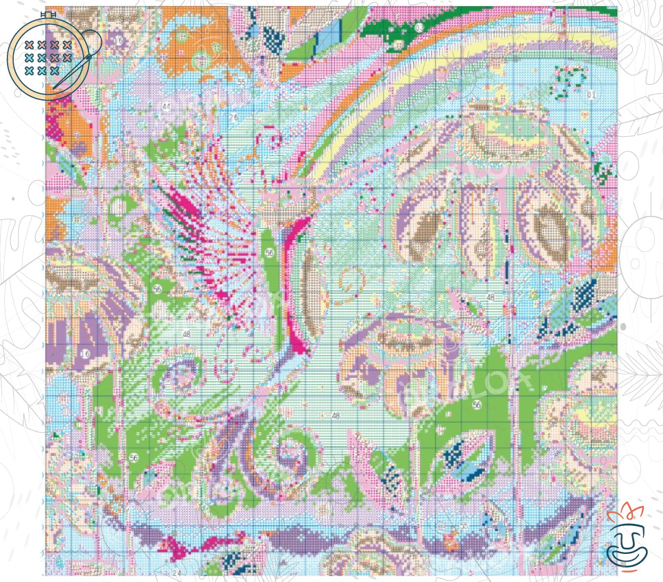 Pretty Hummingbird - Stamped Cross Stitch