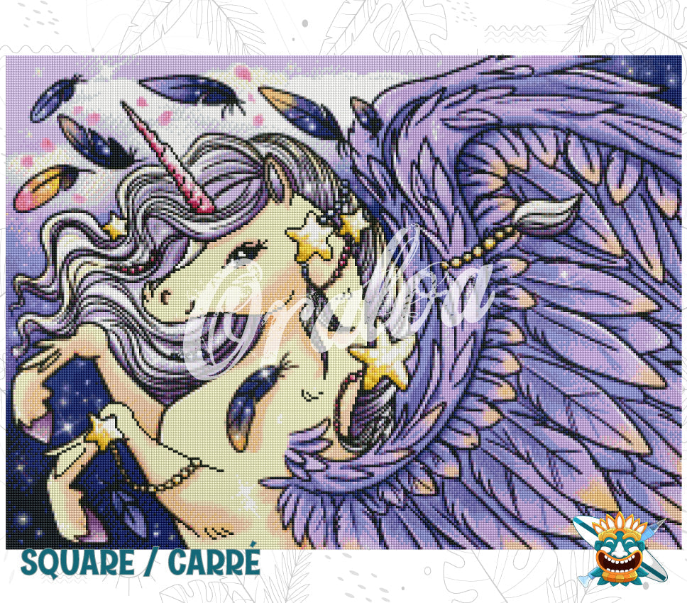 Exemple broderie diamant Licorne Perle - Oraloa Diamond Painting