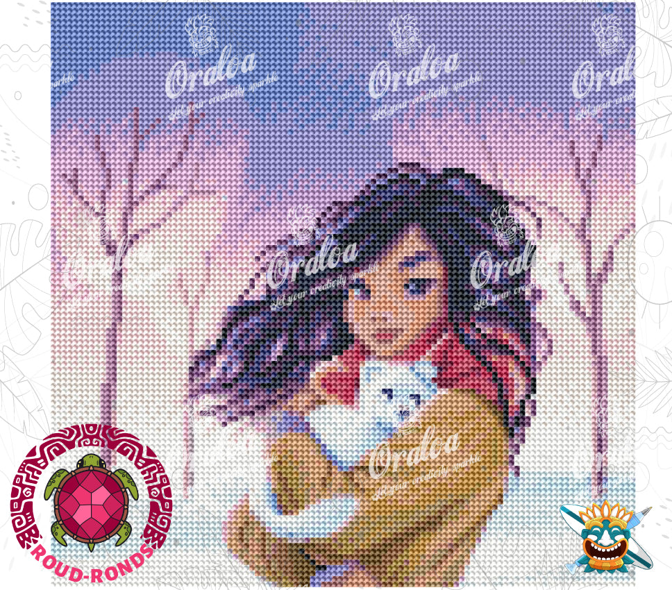 Resultado final Oraloa Diamond Painting Nutria Nieve