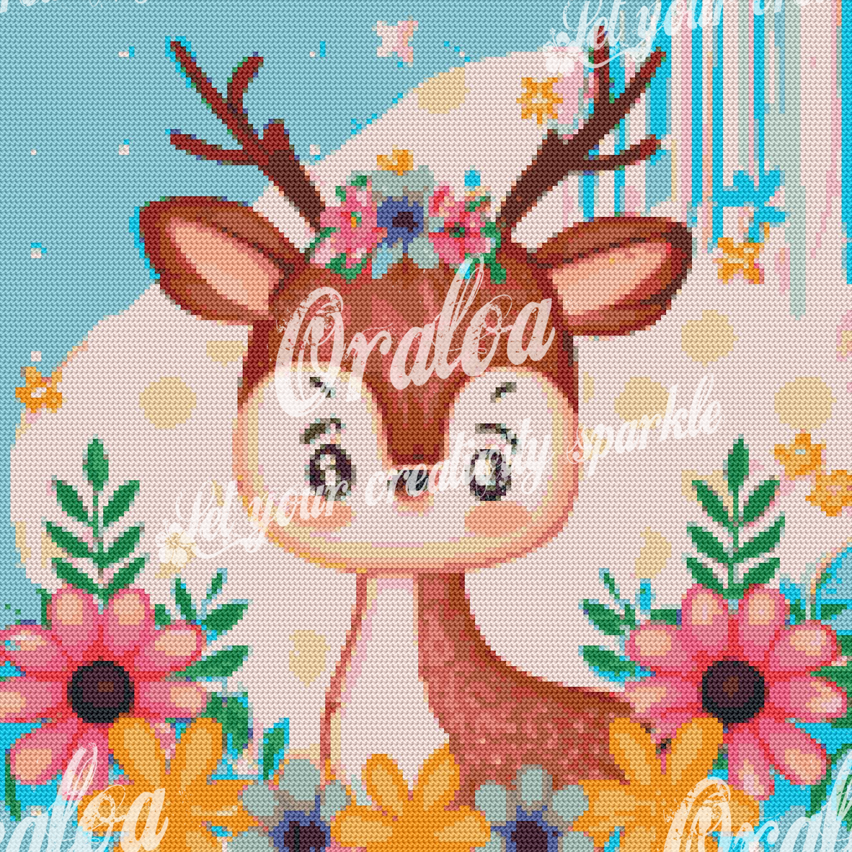 In the Fields - Stamped Cross Stitch