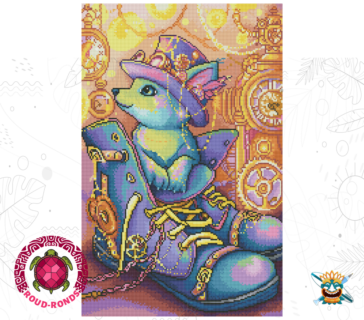 Detail Diamond Painting Oraloa Steampunk Cat - Diamond Embroidery