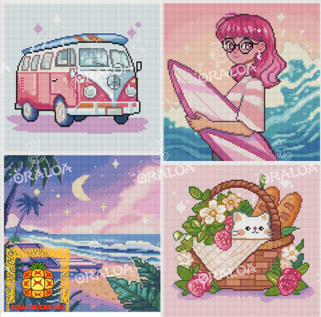 Caja de 4 lienzos Summer Style A