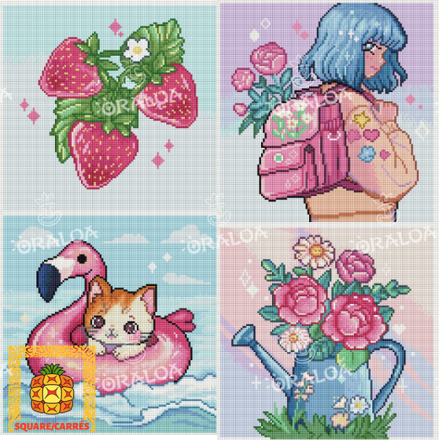 Juego de 4 lienzos Summer Style C