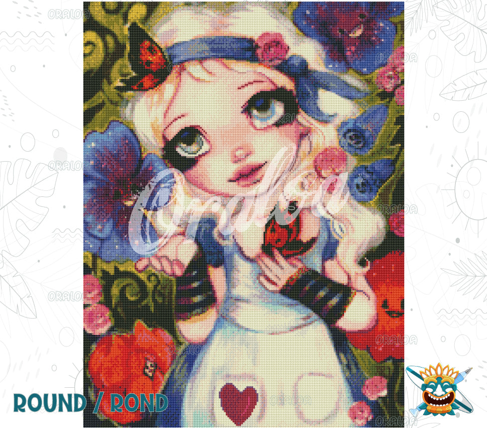 Diamond embroidery example The Talking Flowers - Oraloa Diamond Painting