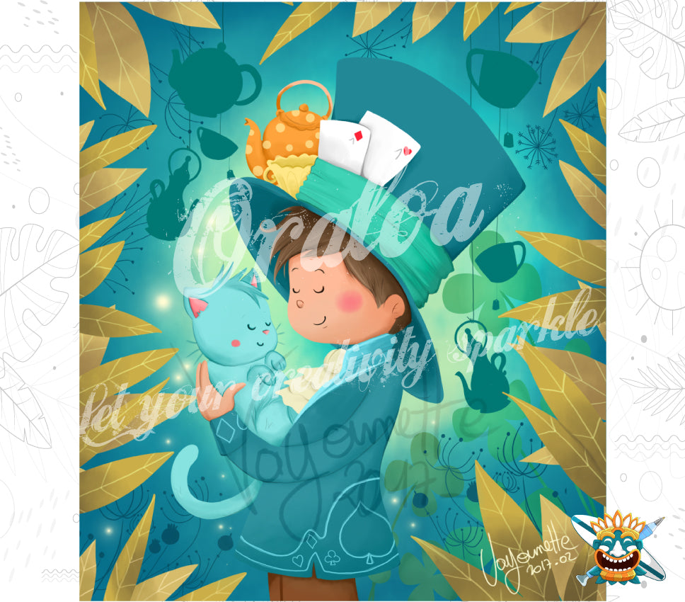 Oraloa Totem Cat - Diamond Painting complete art therapy kit