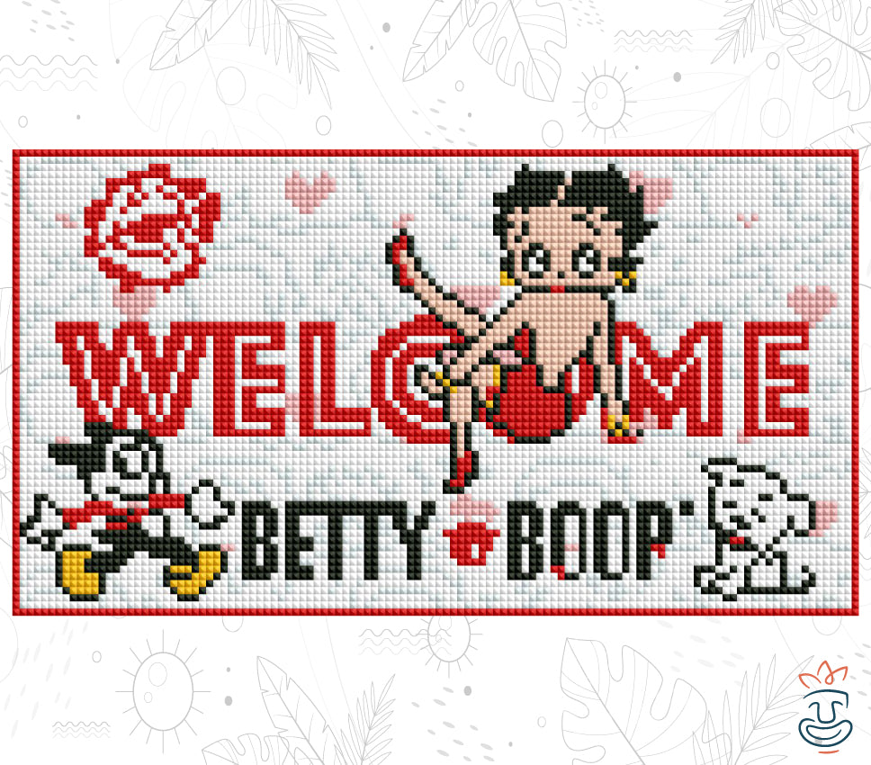 Betty Boop Welcome Entry Plaque Diamond Painting