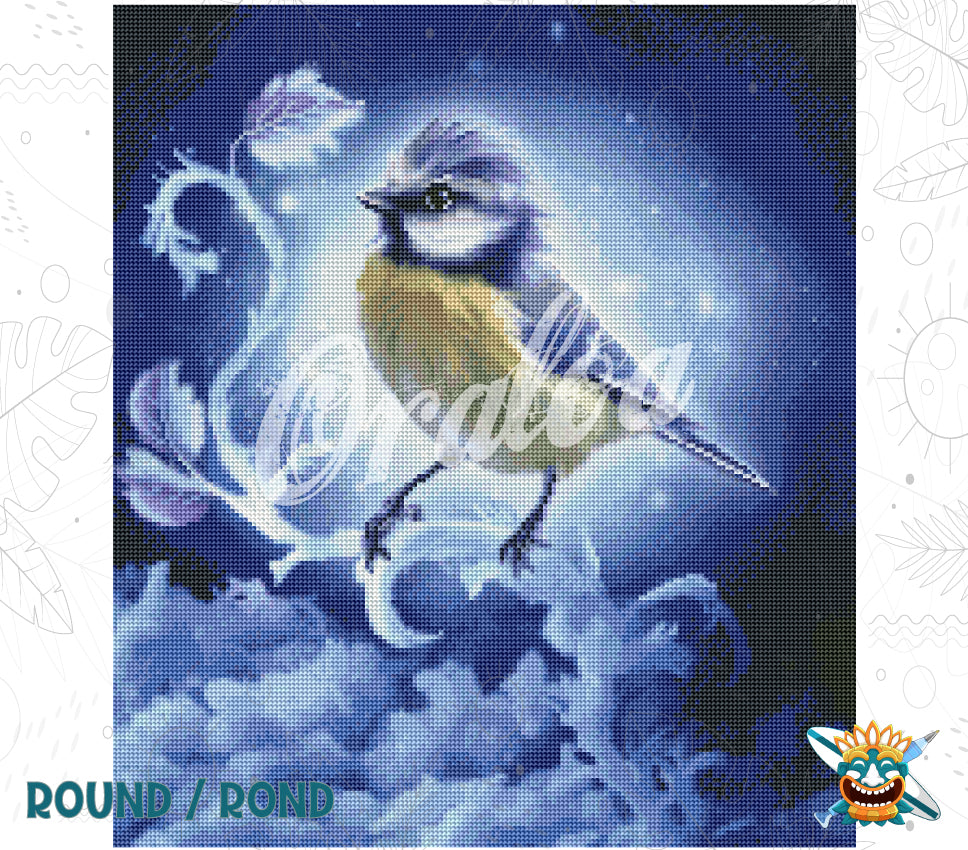 Diamond embroidery example Winter Bird - Oraloa Diamond Painting