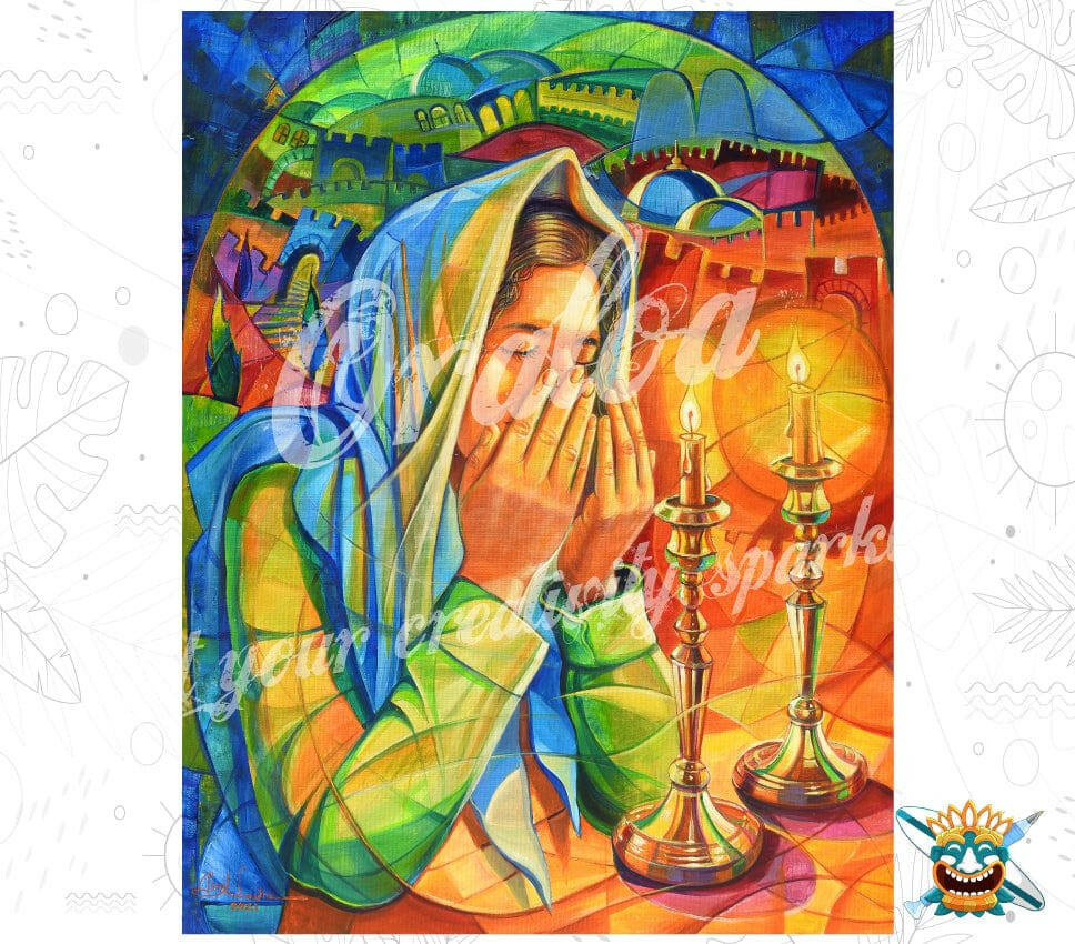 Woman Lighting Shabbat Candles Oraloa.