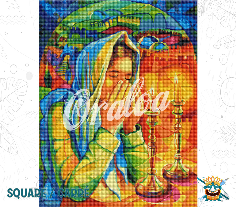 Woman Lighting Shabbat Candles