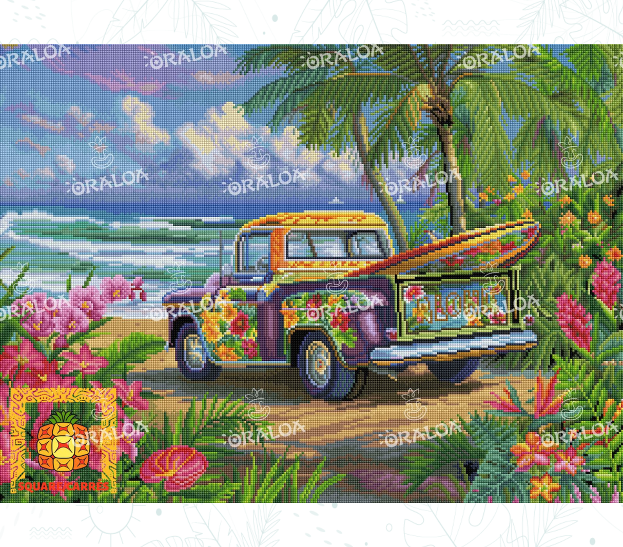 Résultat Diamond Painting Aloha Morning - Oraloa art thérapie