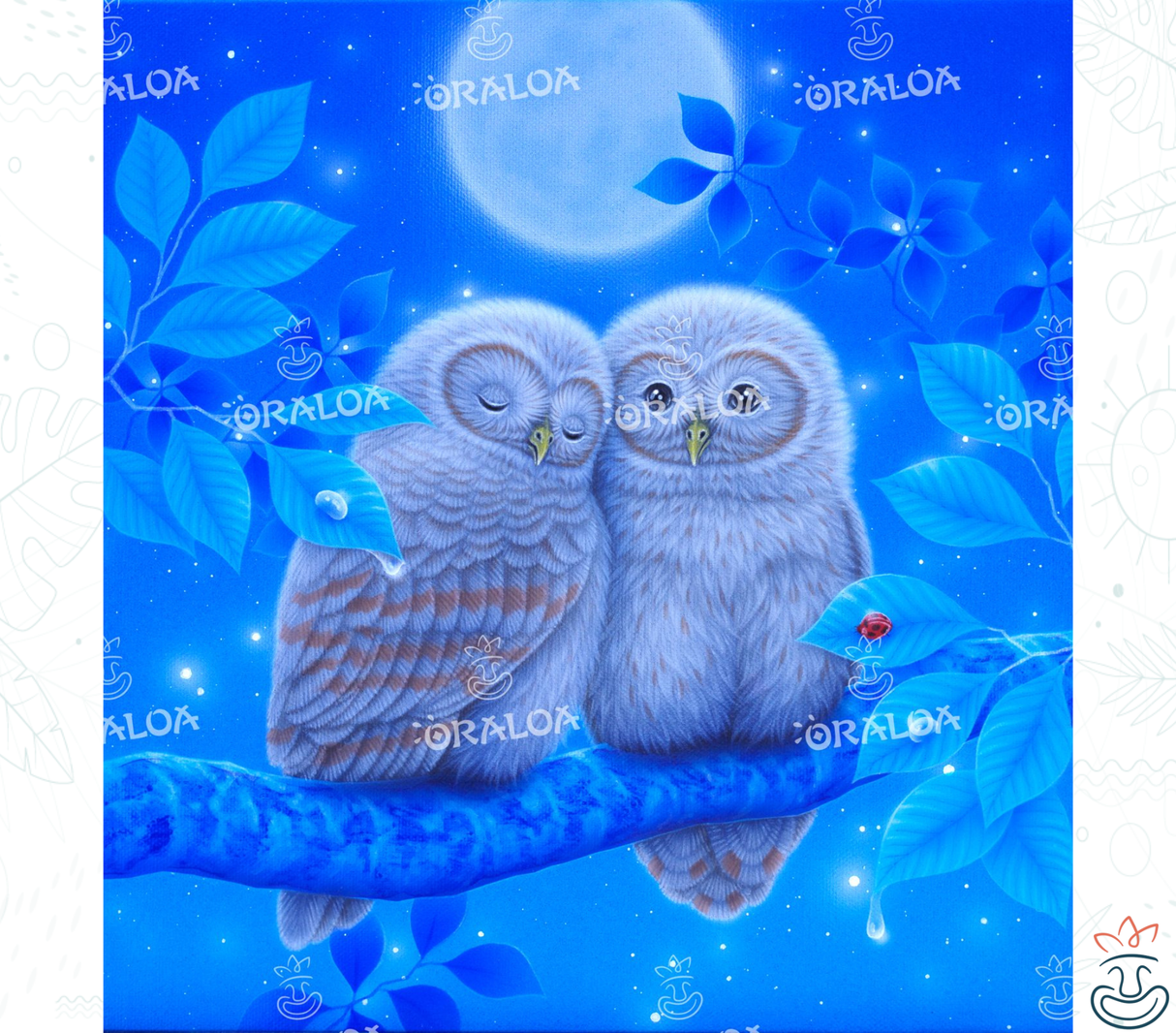 Diamond Painting Owl Moonlight - Oraloa kit créatif broderie diamant