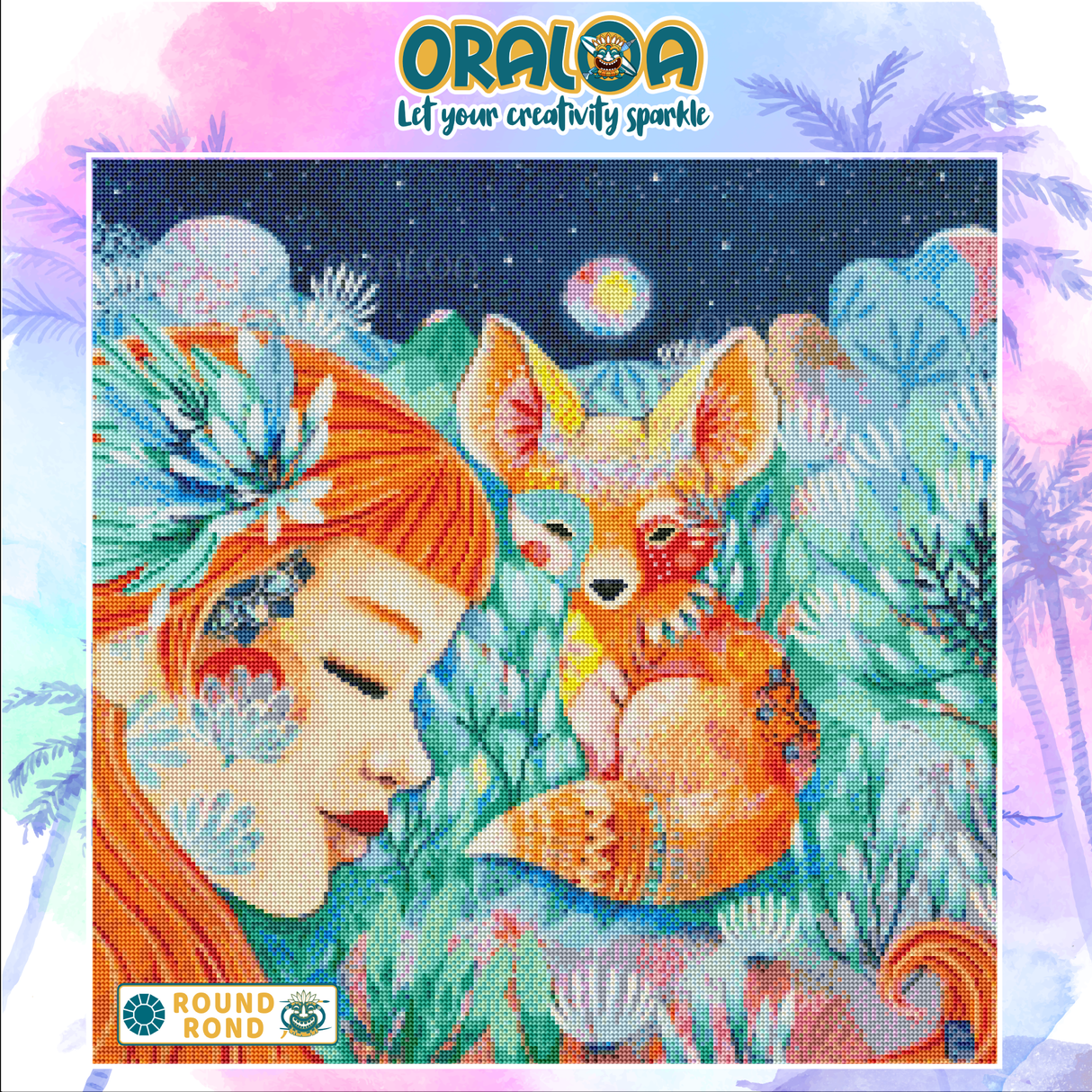 Diamond Painting Fox Woman Oraloa.