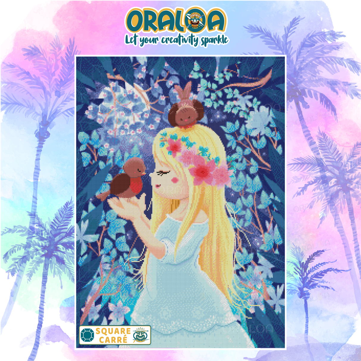 Beispiel für Diamantstickerei Rotkehlchen - Oraloa Diamond Painting