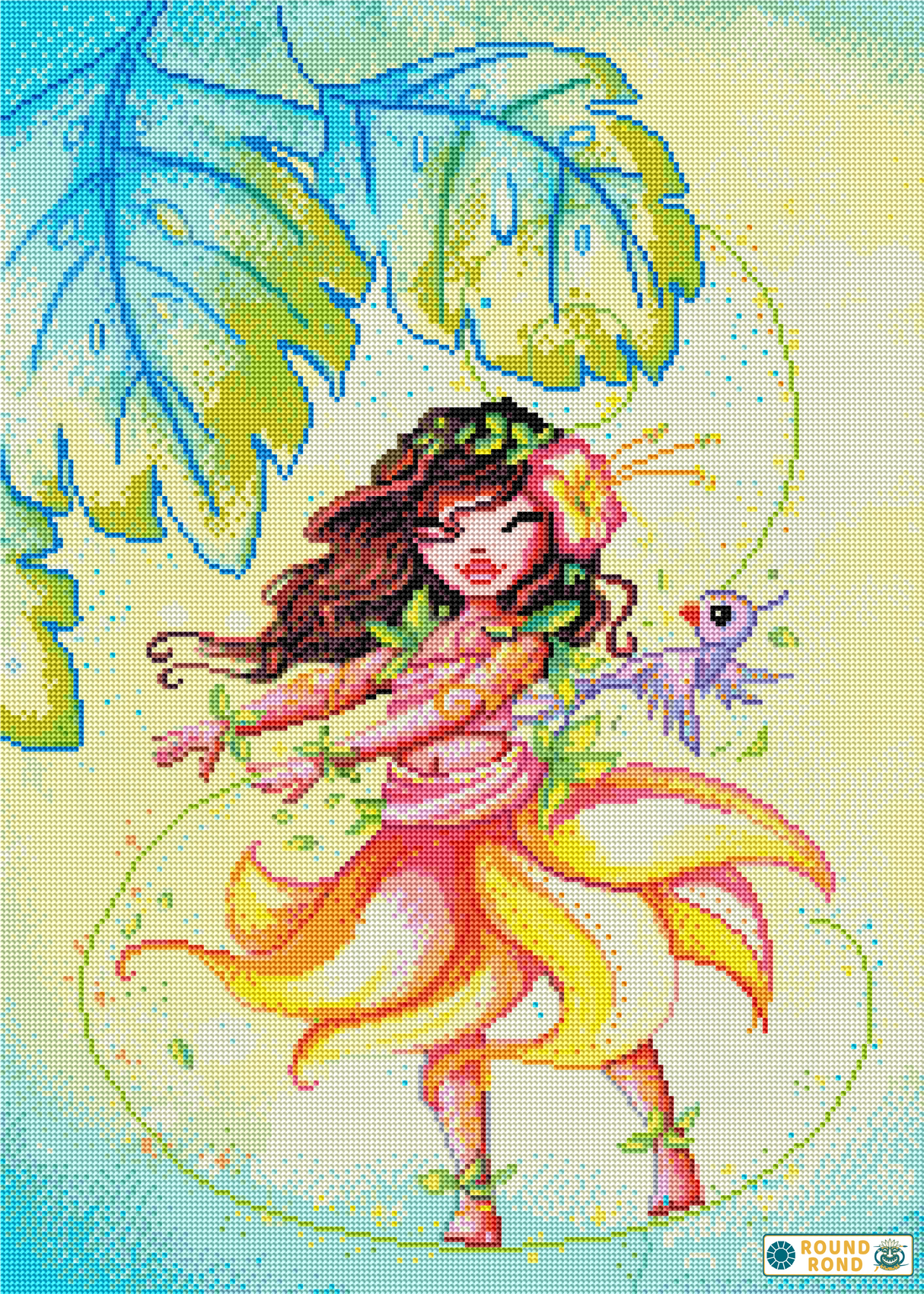 Final result Oraloa Diamond Painting Les Petites Miss: Ocean