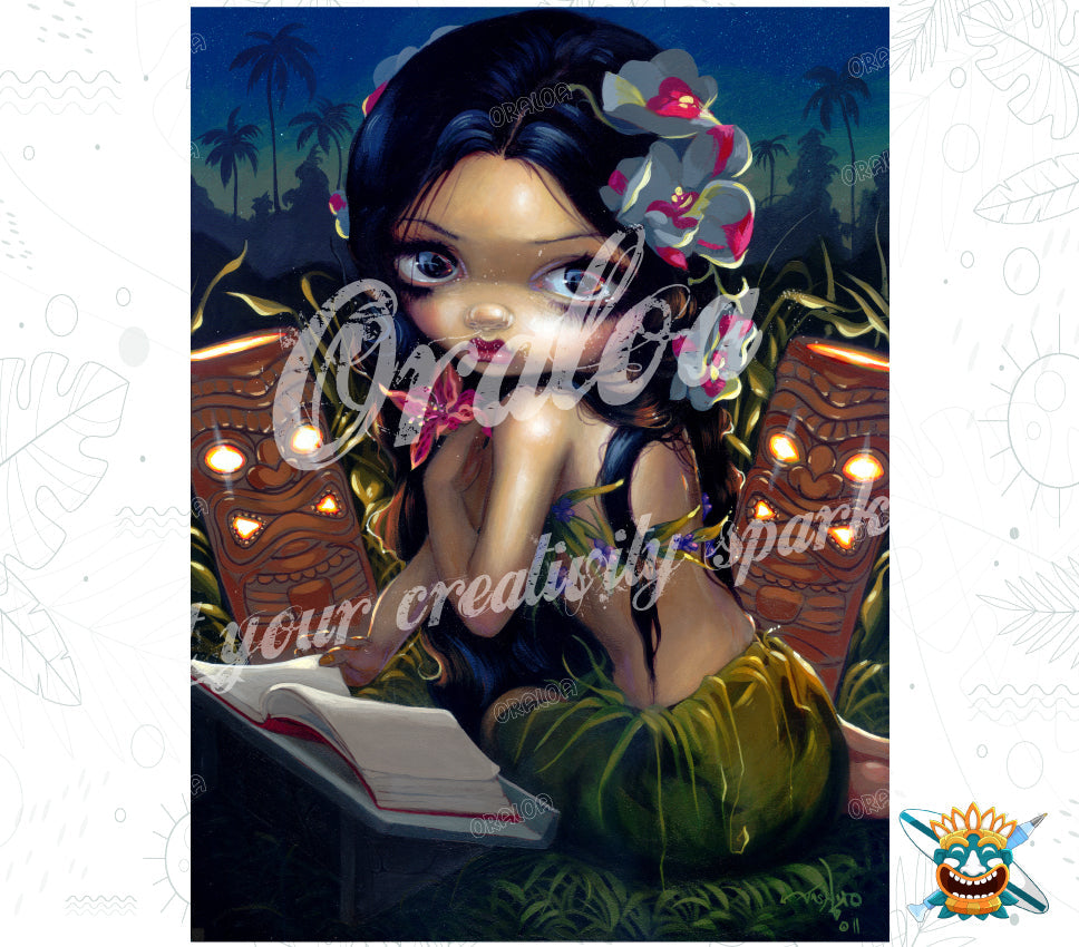 Amara and the Book - Oraloa Diamond Painting Kit Kunsttherapie