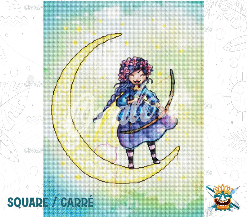 Detail Diamond Painting Miss Archere Oraloa - Diamantstickerei