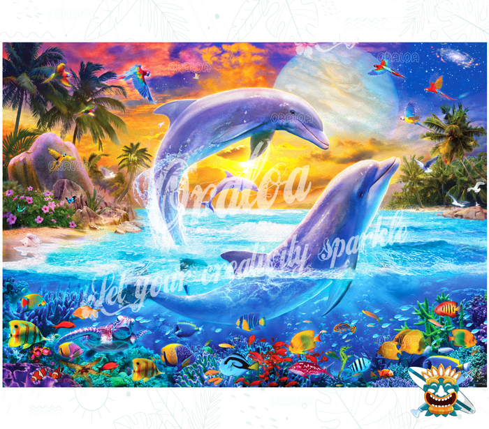 Beach Playing Dolphins