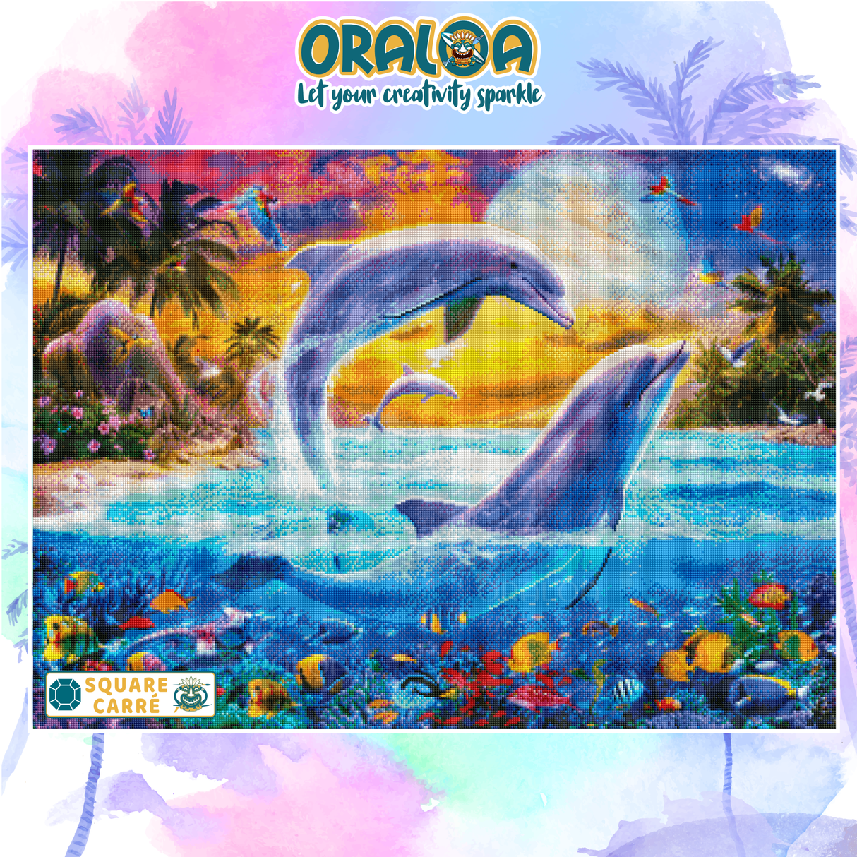 Beach Playing Dolphins