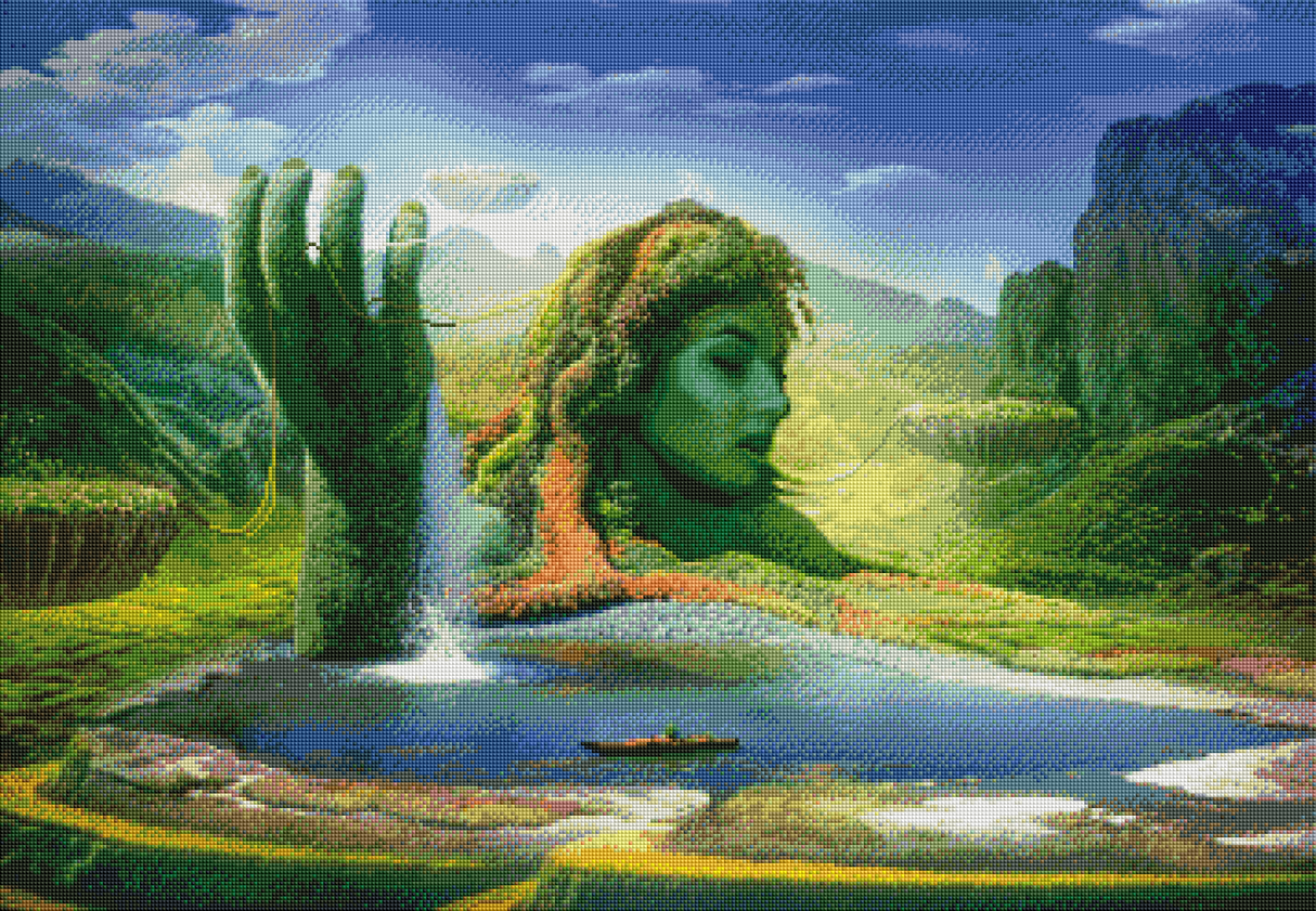 Zoom Diamond Painting Oraloa Valley of Flowers - Creative kit