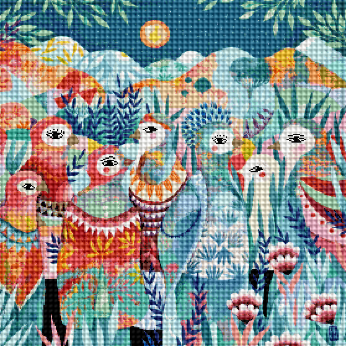 Zoom Diamond Painting Oraloa Oiseaux - Kit créatif