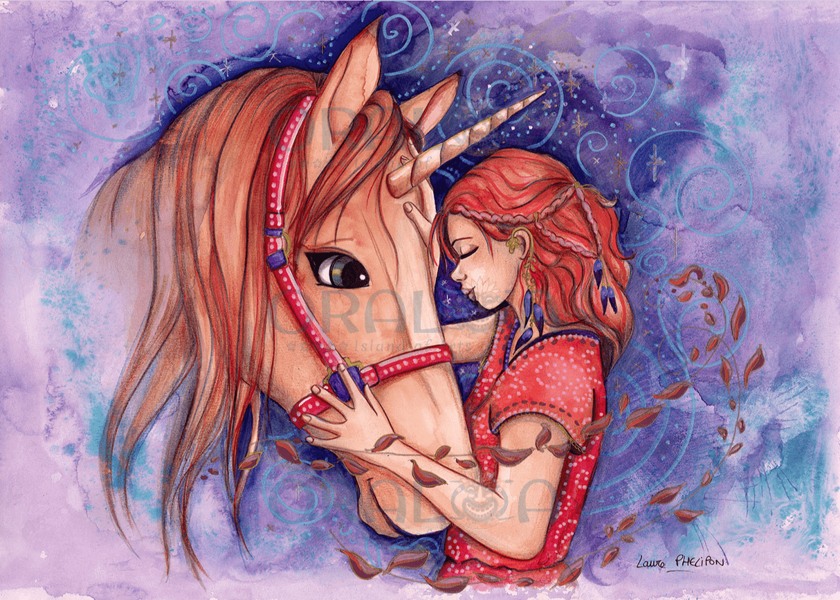 Diamond Painting Hug and unicorn Oraloa.