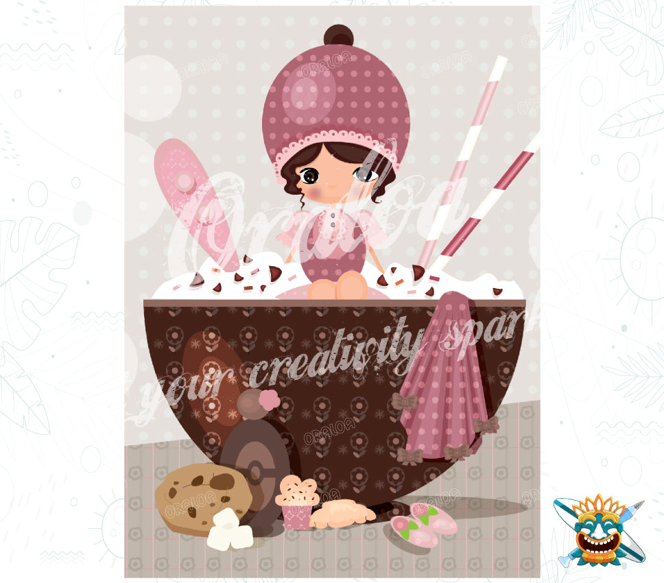 Oraloa Kit Diamond Painting Chocolate - Relaxing diamond embroidery