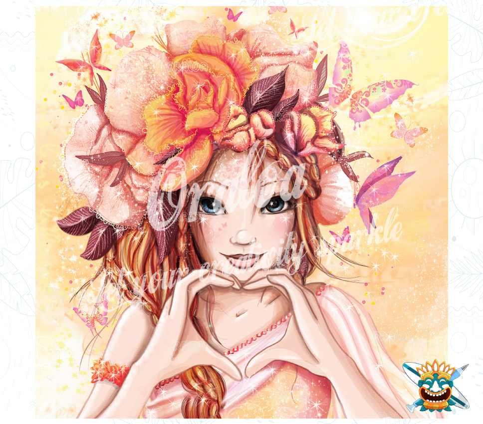 Coeur en fleur Oraloa.