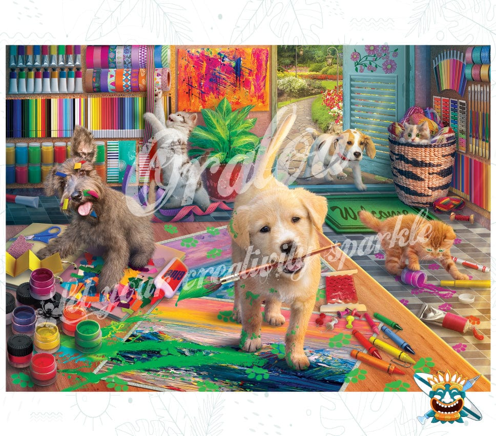 Kit Diamond Painting Oraloa Craft Room Chaos - Entspannende Diamantstickerei