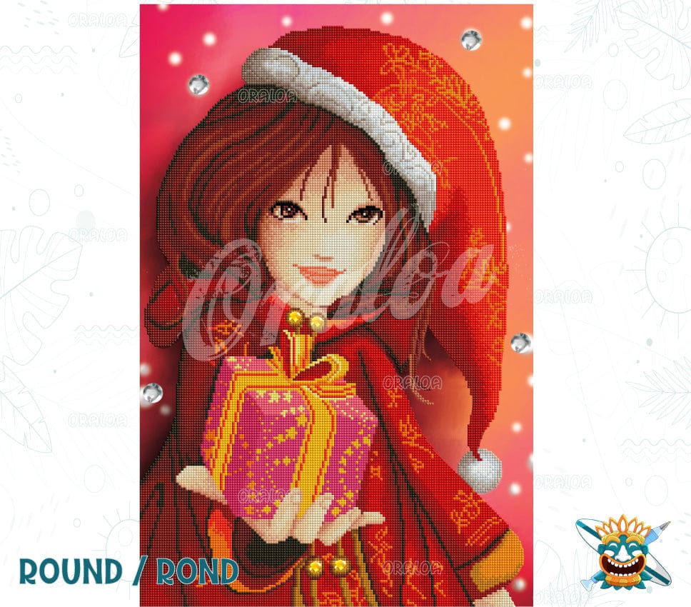 Endergebnis Oraloa Diamond Painting Weihnachtsmädchen