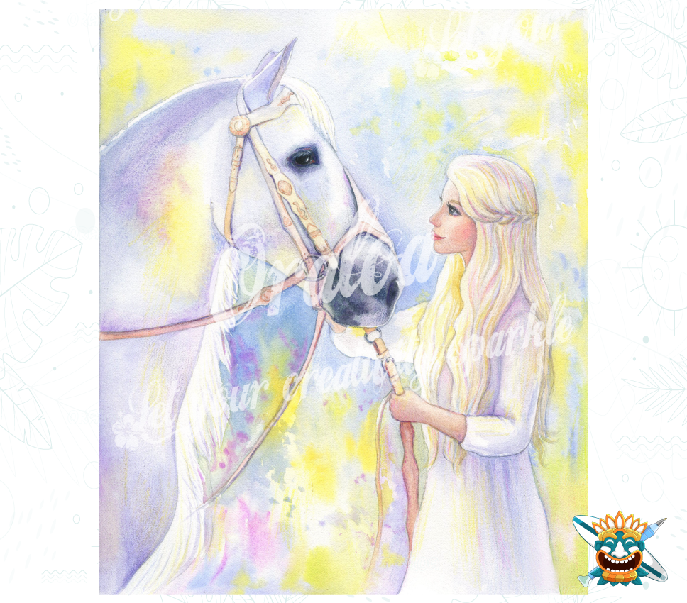 Diamond Painting Oraloa Grace and Horse - Kreatives Diamantstickerei-Set