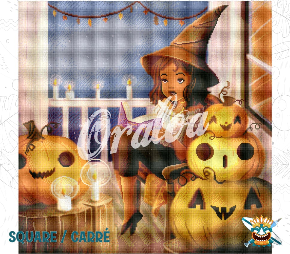 Zoom Diamond Painting Oraloa Noche de Halloween - Kit creativo