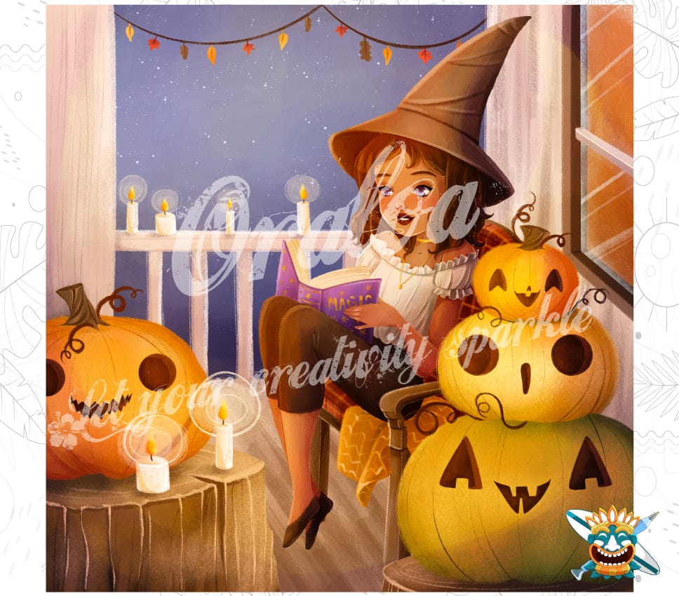 Kit Diamond Painting Oraloa Noche de Halloween - Bordado de diamantes relajante