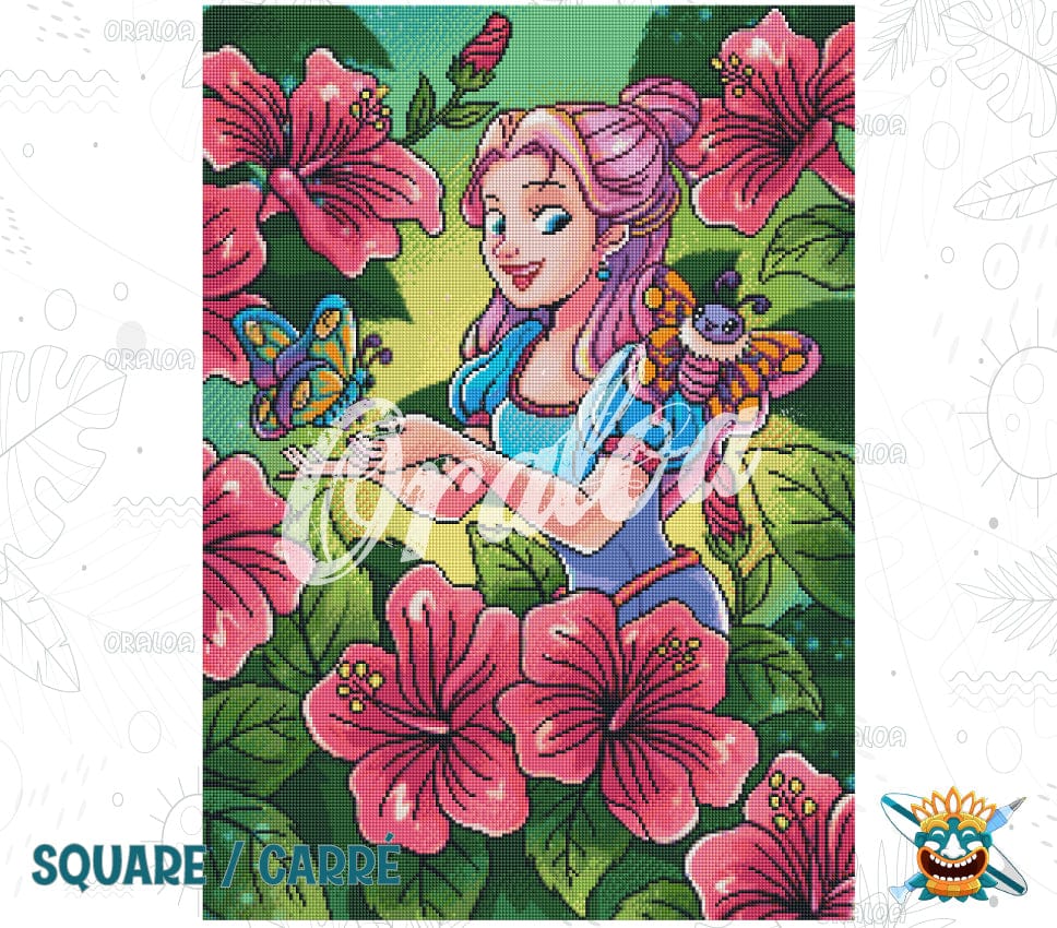 Résultat Diamond Painting Hibiscus - Oraloa art thérapie