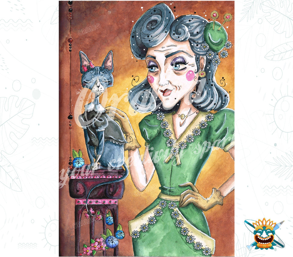 Oraloa Diamond Painting Die Schwiegermutter - Diamantstickerei-Kit Kunsttherapie