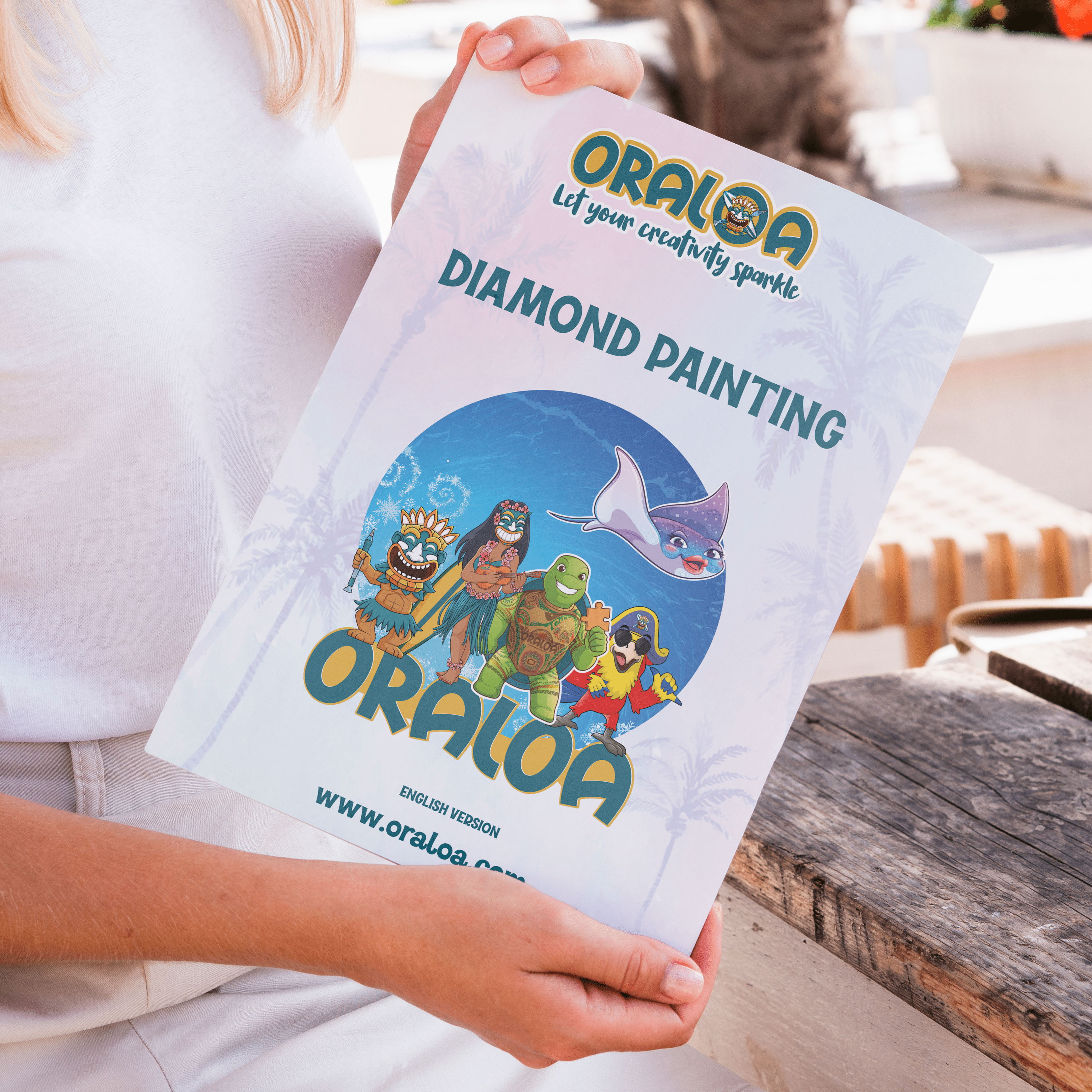 Diamond Painting Activity Booklet in English Oraloa.