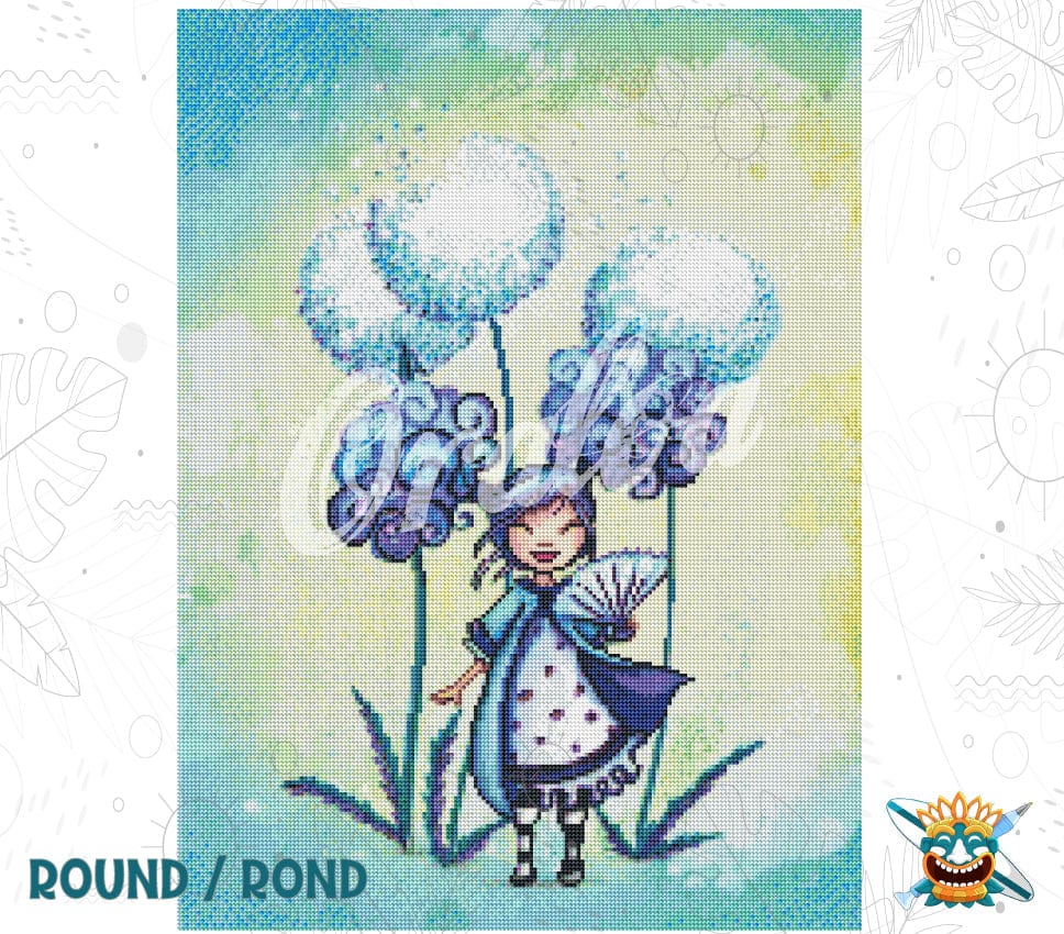 Result Diamond Painting Miss Dandelion - Oraloa art therapy
