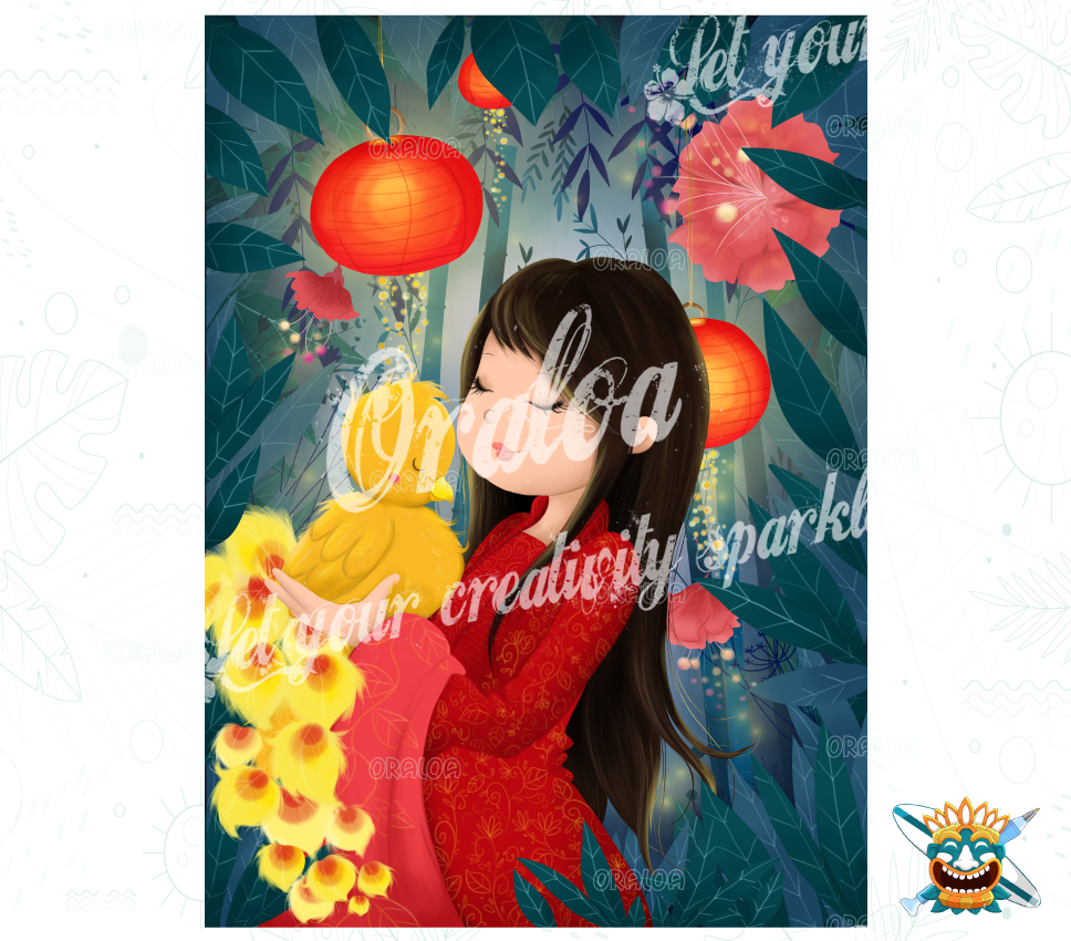 Oraloa Diamond Painting Totem Phoenix - Diamond embroidery kit art therapy