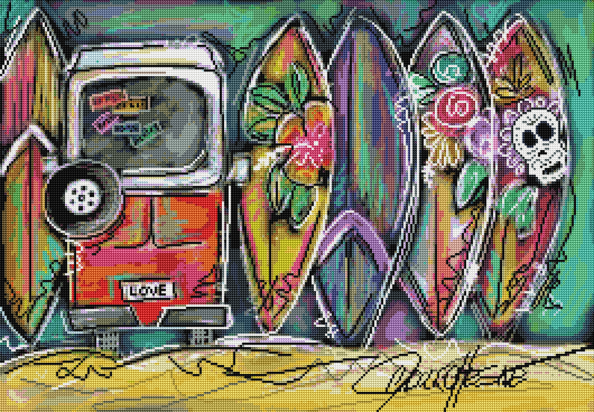 Result Diamond Painting Oraloa Cool Island - Oraloa art therapy