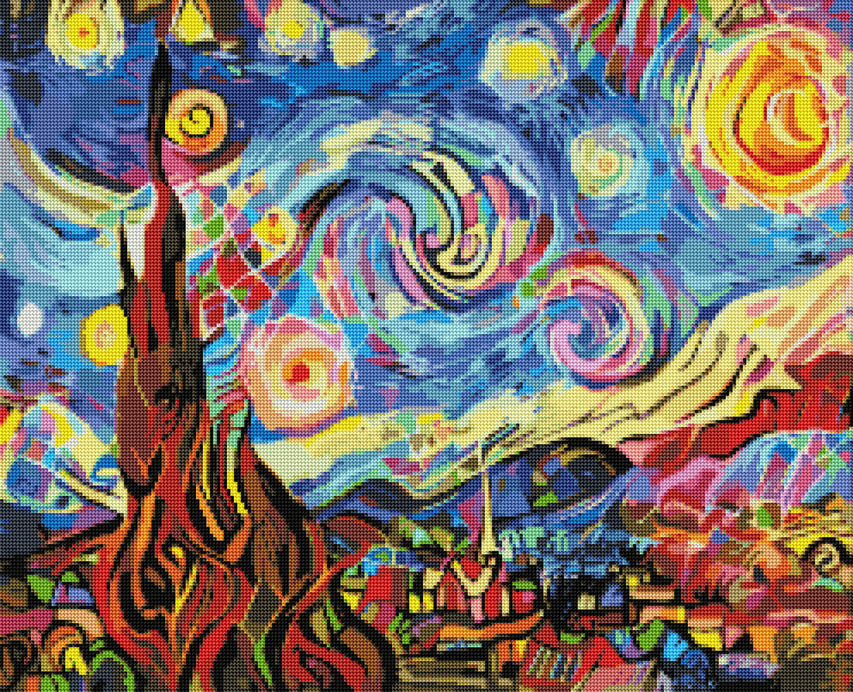 Final result Oraloa Diamond Painting Starry art