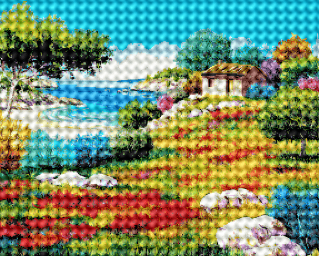 Zoom Diamond Painting Oraloa Sunset on the Beach - Kit creativo