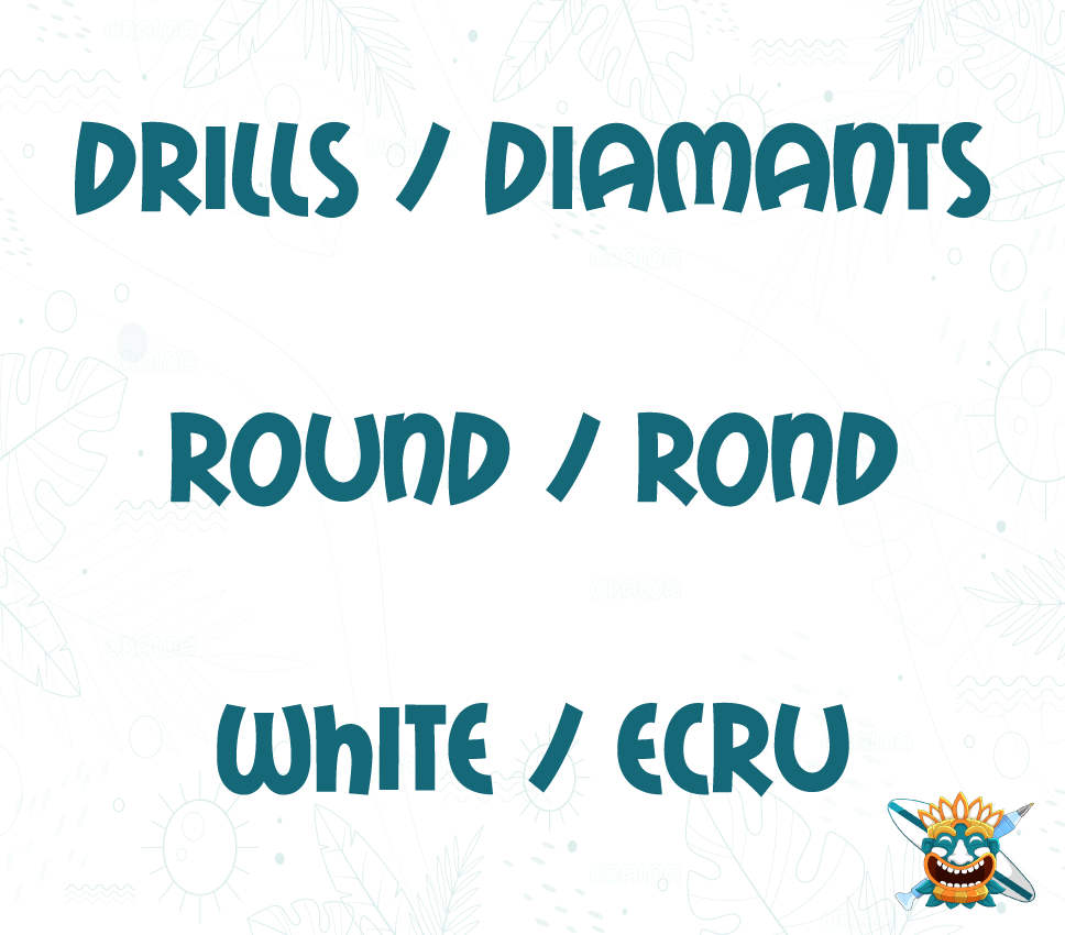 Round drills White / Ecru Oraloa.